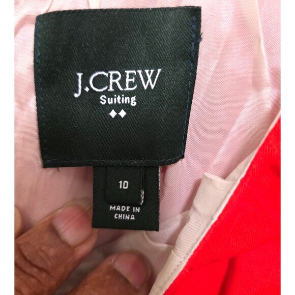 J.Crew Women's Oranges Sleeveless Formal Office Cotton Dress Size 10 With Back Z - Picture 6 of 10